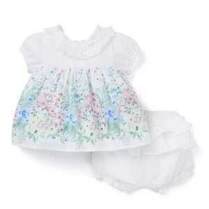 JANIE AND JACK NWT The Spring Garden Matching Dress Set Floral Sz 6-12 Months